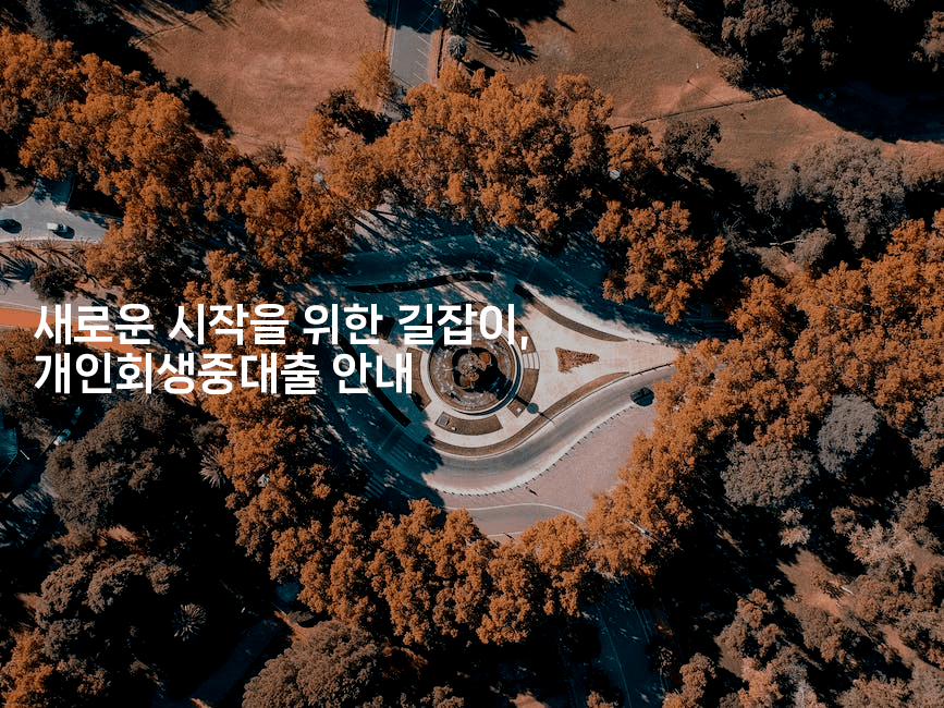 새로운 시작을 위한 길잡이, 개인회생중대출 안내