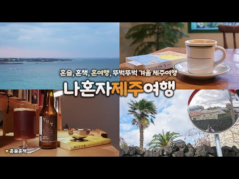 나혼자 겨울 제주 여행｜ep2. ? 혼술, 혼카페, 혼바다, 뚜벅뚜벅 제주여행｜?책과 어우러진 제주의 날들｜제주독립서점, 카페, 책방, 북바, 함덕해수욕장｜제주여행 하는사람er