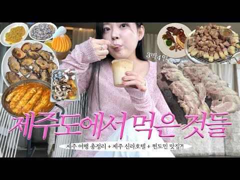 제주여행 총정리🐎 jeju 찐맛집만 모았다! | 3박4일 제주 여행코스 완벽정리 | 제주 신라호텔 | 제주도 브이로그 | 더파크뷰,신라호텔짬뽕,일통이반,호근동,중문해녀의집,순천미향